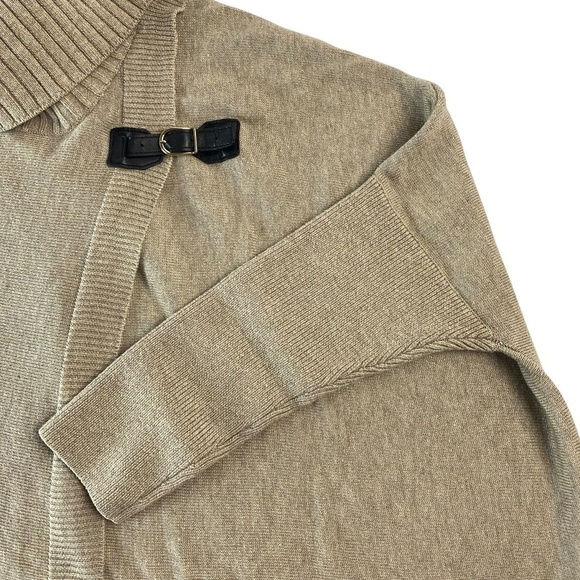 Calvin Klein Turtleneck Dolman Sleeve Sweater poncho in Beige Size S/M - Picture 5 of 6